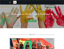 Tablet Screenshot of christchurchpreschoolgf.com